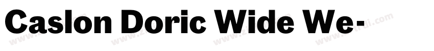 Caslon Doric Wide We字体转换